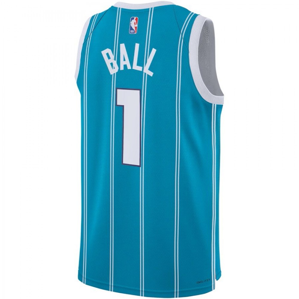 Youth Jordan LaMelo Ball Teal Charlotte Hornets Swingman Jersey - Icon Edition-Pro Kit Vault | Brand New 26/27 Sports Jerseys